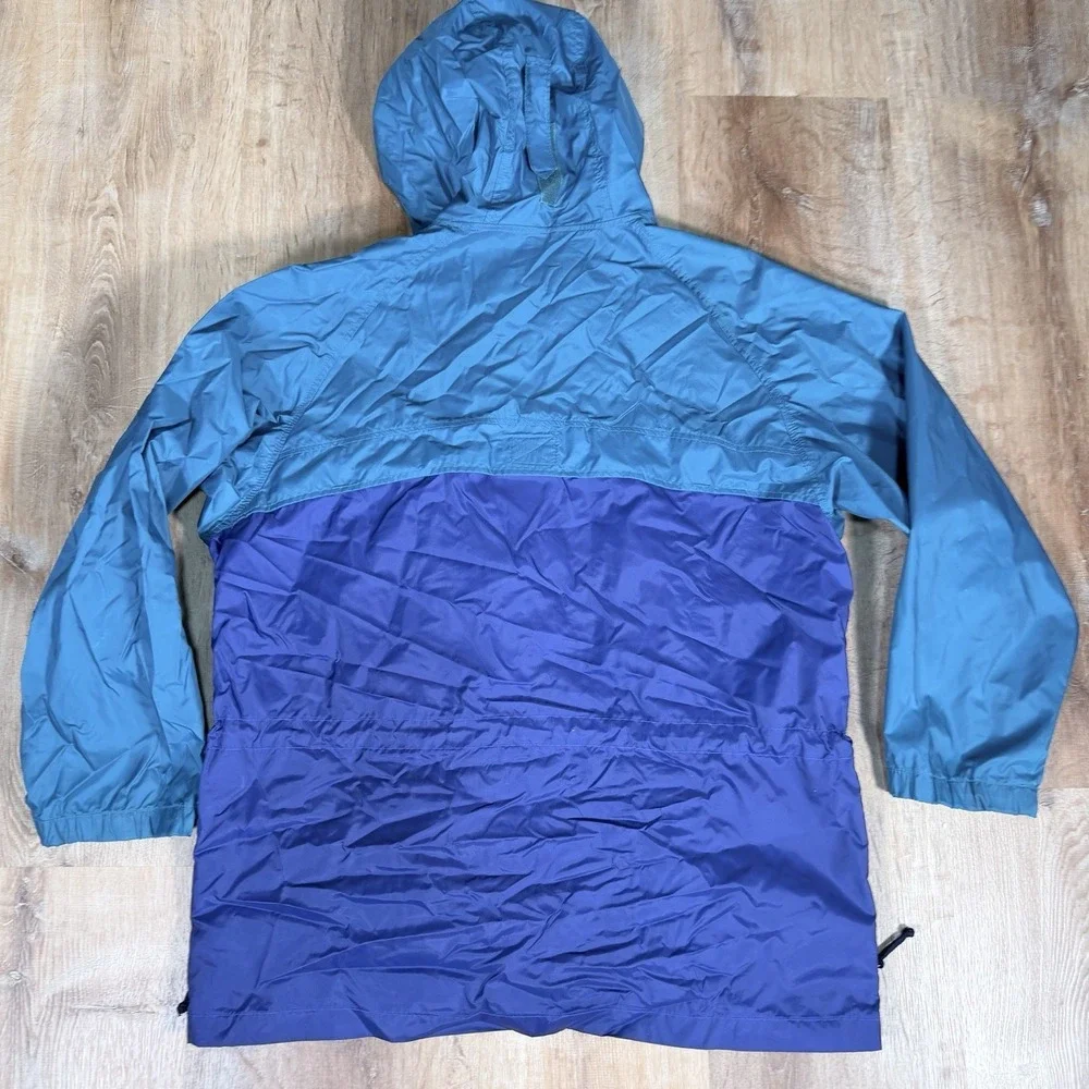 Columbia Vintage 90s Colorblock Windbreaker Womens Medium Jacket Packable Teal